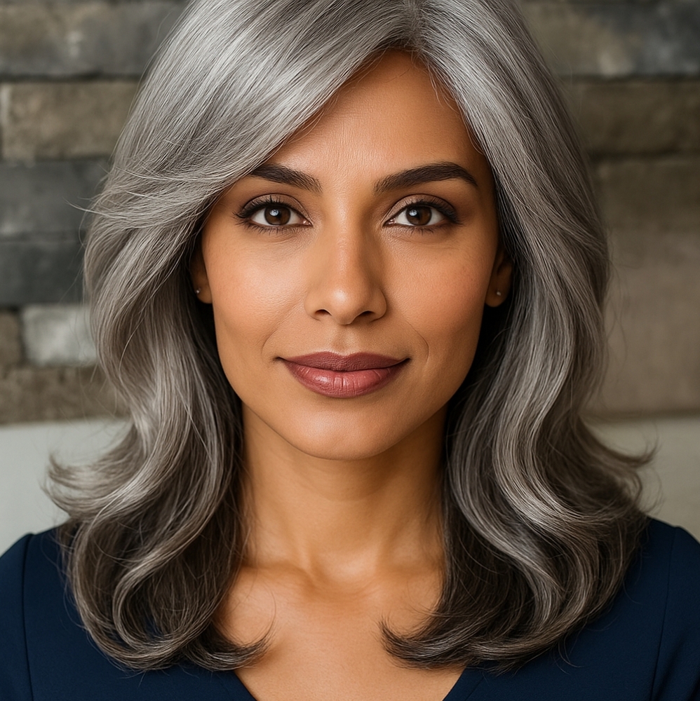 Elegant Silver Women's Wig